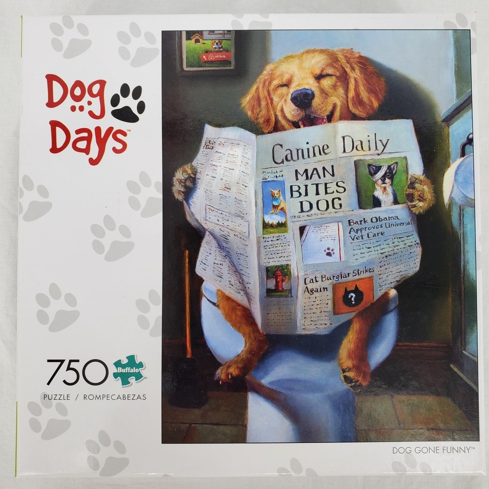 Buffalo Games Dog Days Dog Gone Funny 750 Piece Puzzle 17330 Lucia Heffernan New
